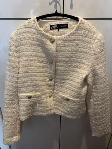 ZARA 화이트 테일러드 자켓 S
