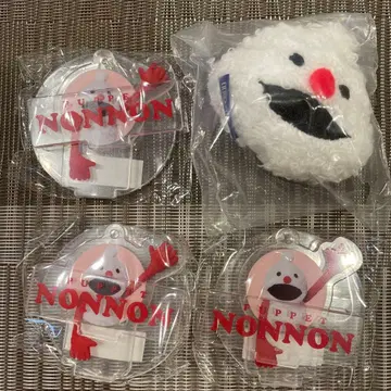 퍼펫 순순 논논 앞머리 클립 & 나카요시 아크릴 스탠드 4종 세트