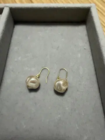 펄풍 비즈 후크 귀걸이