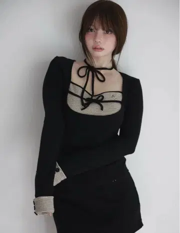 andmary Aiden 베이비 리본 세트 블랙