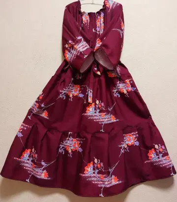 [기모노 리메이크] 울 혼방 어른 귀여운 원피스