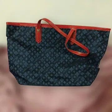 크리스찬 올리비에 라지 토트 인기 네이비 레드 중 핑크