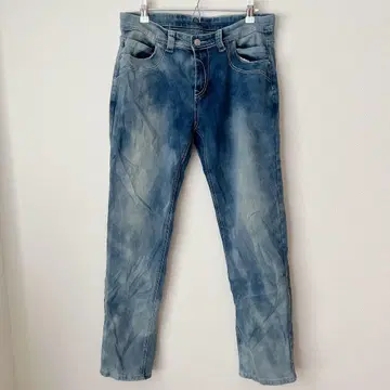 [ XL ] 옅은 색감 스트레이트 레그 데님 빈티지 색빠짐 대비