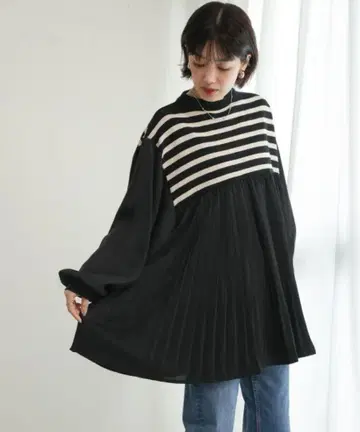 택 포함 새상품 부즈루드 튜닉 보더 도킹 튜닉 정가 5940