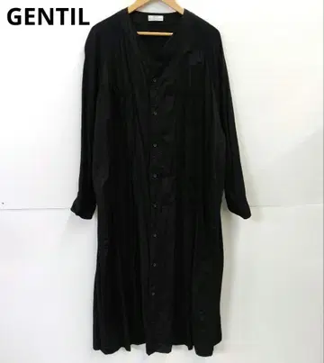 W387 GENTIL 레이온 V넥 셔츠 원피스