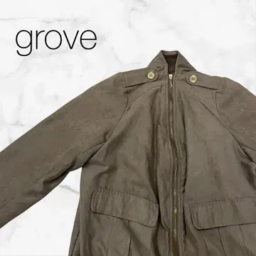 [ 그로브 ] 아우터 자켓 점퍼 블루종 브라운 심플 무지