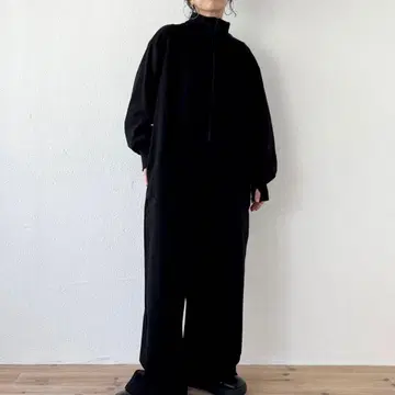 wee9s 하이넥 하프 집업 맨투맨 올인원