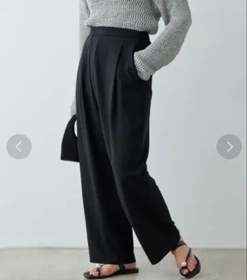 GALLARDAGALANTE 저지 랩 와이드 팬츠 블랙 1