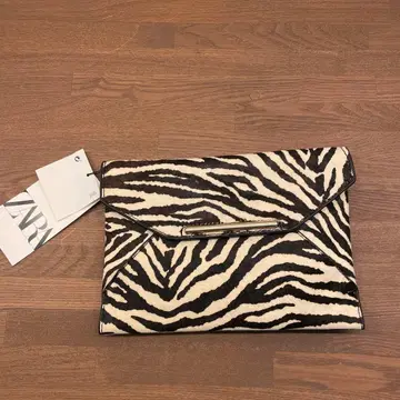 택 포함 새상품 ZARA 리얼 가죽 제브라 패턴 백