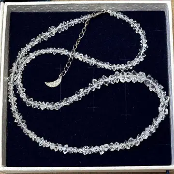 미사용 수정 샤이닝 목걸이 / Diamond Mines 사 / 달 모티브