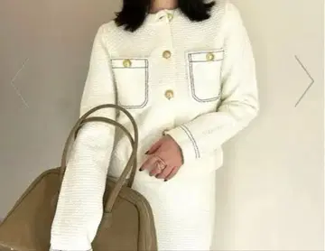 새상품급 아뉴앙스 가디건 니트 화이트