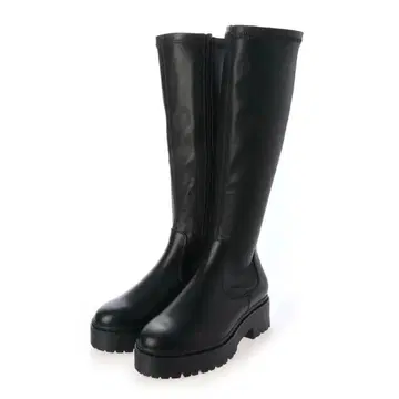 [ R&E ] 통굽 러버 솔 스트레치 롱 부츠 L 사이즈