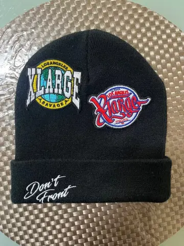 XLARGE 니트 모자 비니 자수 블랙 단종 새상품급
