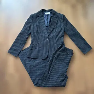 스트라이프 패턴 팬츠 수트 상하의 셋업 7AP 비즈니스 일본제