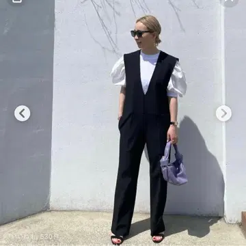 girlish st.cecilia v-neck salopette 블랙