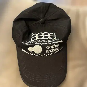 aeae 블랙 자수 캡