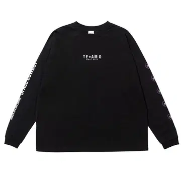 L TEAM G 롱 슬리브 티셔츠/BLACK