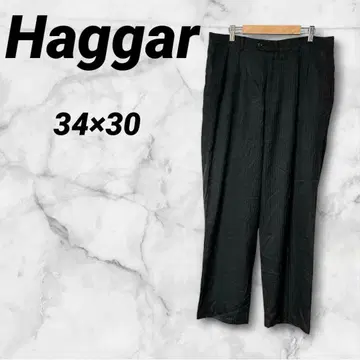 새상품급 Haggar 스트라이프 캐주얼 팬츠 34 x 30