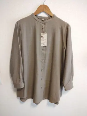 무인양품 기모 긴팔 튜닉 L 모카 브라운 택 포함