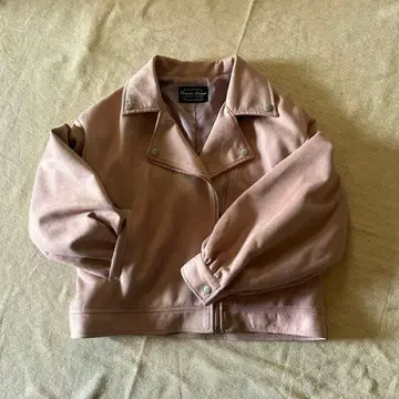 모리걸 헤이세이 핑크 라이더 자켓 숏 기장