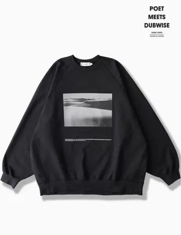 [새상품급] 그라프 페이퍼 크루넥 맨투맨 블랙