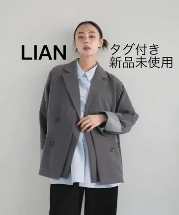 LIAN 레이어드 디자인 테일러드 자켓 차콜 미사용 새상품