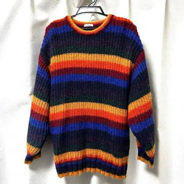 Freada 컬러풀 스트라이프 니트 스웨터
