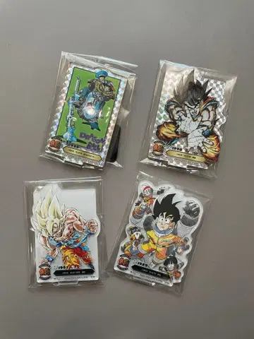 드래곤볼 제일복권 아크릴 스탠드 시크릿 4장 세트
