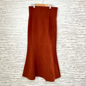 아프레 주르 브라운 머메이드 롱 스커트 L 새상품 택 포함