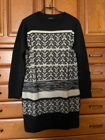 스마트핑크 니트 튜닉 원피스 블랙 40 M