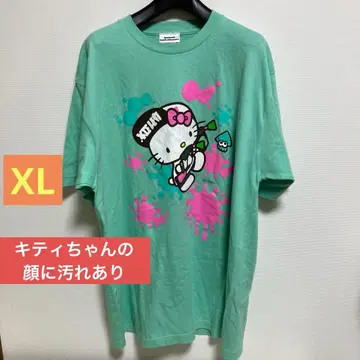 하자품 미사용 새상품 산리오 헬로키티 스프라툰 T셔츠 닌텐도