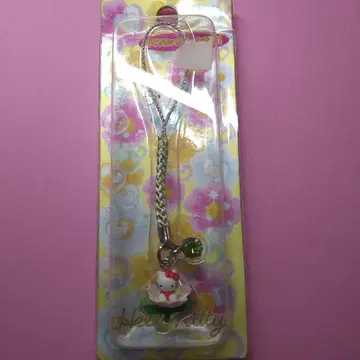 다이아컷 스톤이 달린 헬로키티 스트랩