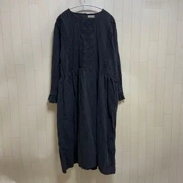 사만사 모스모스 면린넨 기모 레이스 원피스