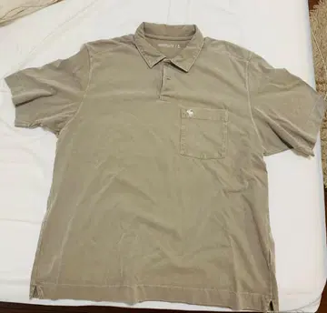 Abercrombie & Fitch 베이지 피케 셔츠 반팔 M