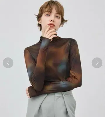 PUBLIC TOKYO 마블링 프린트 상의