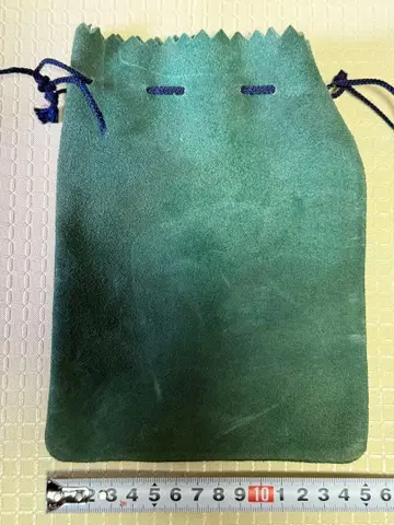 릴 케이스 주머니 돈피? 올드 아마 40년 정도 전 레트로! 그린 계열!