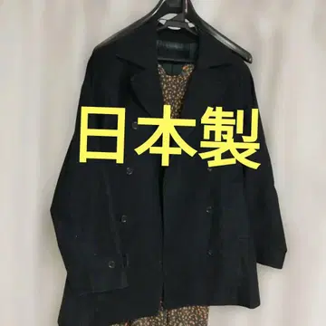 블랙 더블 브레스트 숏코트