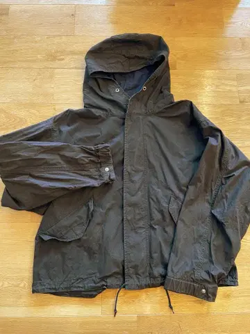 오르치발 블랙 후드 부착 자켓 코튼 100% 여성 사이즈 1