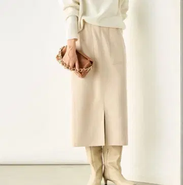 노리즈 워셔블 종이상자 스웨이드 타이트 스커트