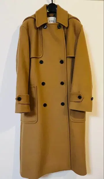 COS 울 더플 코트 카멜