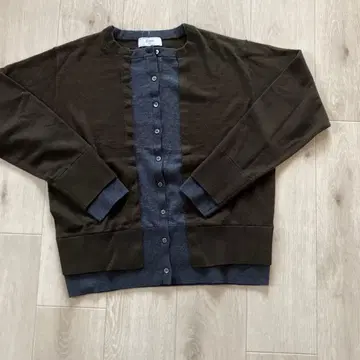 SLOBE IENA 페이크 레이어드 가디건 카키