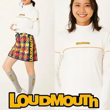 LOUDMOUTH 골프 터틀넥 긴팔 T셔츠 화이트 S