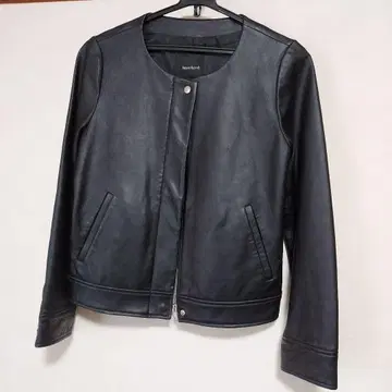 바나나 리퍼블릭 라무 레더 자켓 노카라