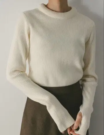 STYLEMIXER 도넛넥 리브 니트