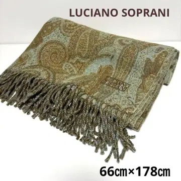 새상품급 루치아노 소프라니 대형 스톨 캐시미어 실크 골드 브랜드