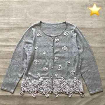 자수 레이스 가디건