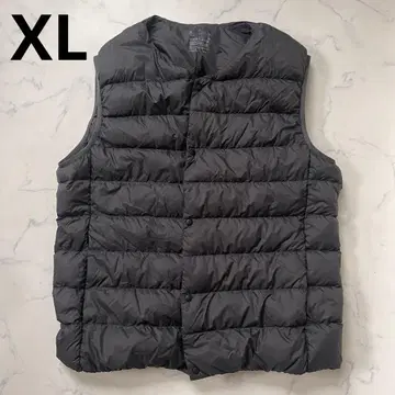 무인양품 다운 베스트 남성용 XL 짙은 그레이 빅 사이즈