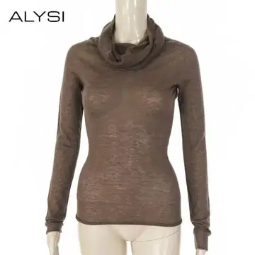 새상품 알리지 ALYSI 시스루 니트 S EKN764 S 사이즈 터틀