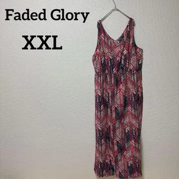 Faded Glory [ XXL ] 슬리브리스 롱 원피스 에스닉풍