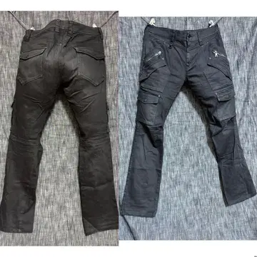 in the attic homme 스트레치 블랙 카고 팬츠 Y2K